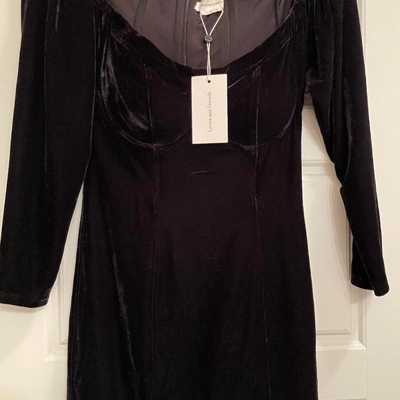 Lovers + Friends - Nina Mini Dress | Off The Shoulder | Black | Size XS | NWT - Picture 4 of 9